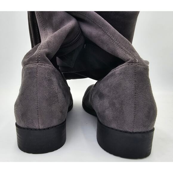 JUSTFAB Reena Over The Knee Boots Gray Faux Suede Women's 8.5 - Picture 4 of 10